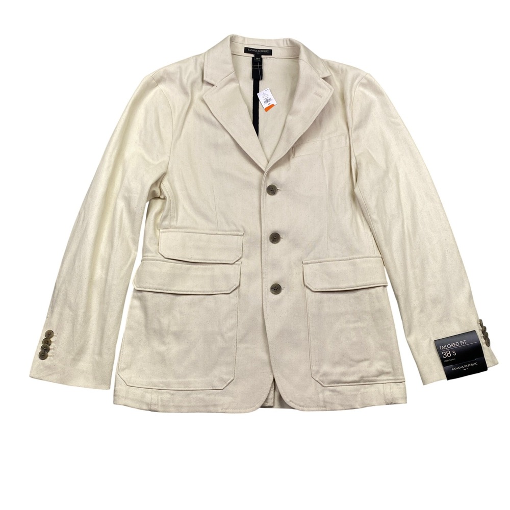 Banana Republic Corbel Tailored-Fit Utility Blazer Jacket 38S Mens Business NWT